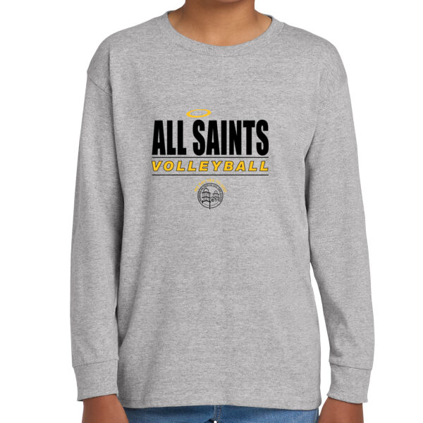 All Saints CYO Volleyball Youth Heavy Cotton 100% Cotton Long Sleeve T Shirt Thumbnail
