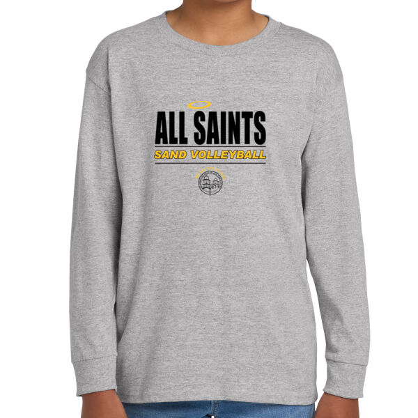 All Saints CYO Sand Volleyball Youth Heavy Cotton 100% Cotton Long Sleeve T Shirt Thumbnail