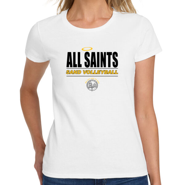All Saints CYO Sand Volleyball Ladies Heavy Cotton 100% Cotton T Shirt Thumbnail