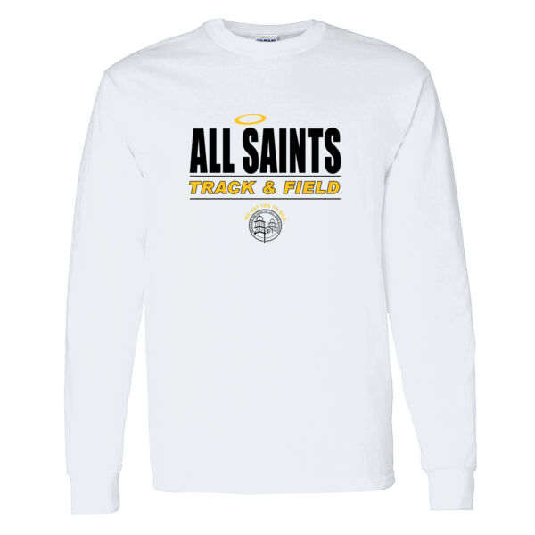 All Saints CYO Track and Field Heavy Cotton 100% Cotton Long Sleeve T Shirt Thumbnail