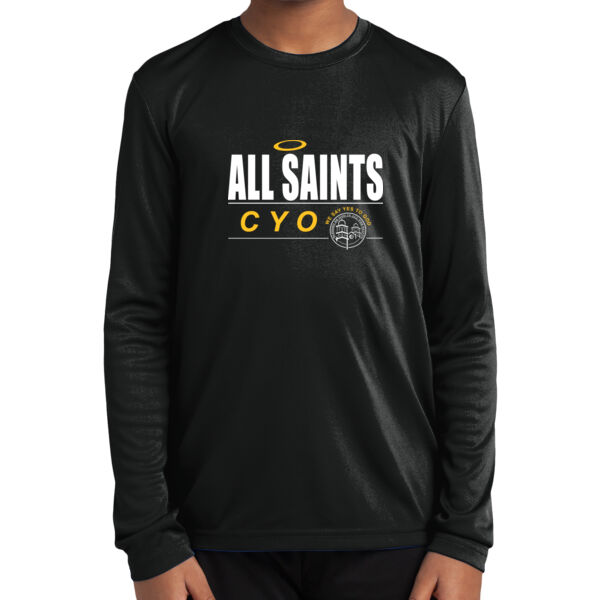 All Saints CYO Youth Long Sleeve PosiCharge ® Competitor Tee Thumbnail